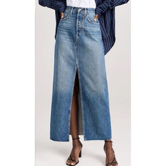 Favorite Daughter The Sadie High Rise Maxi A-Line Skirt - Picture 1 of 11